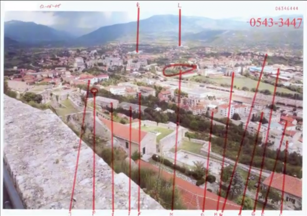 Panoramska fotografija Knina pred akciju Oluja 1995 (ICTY TV, 2008)