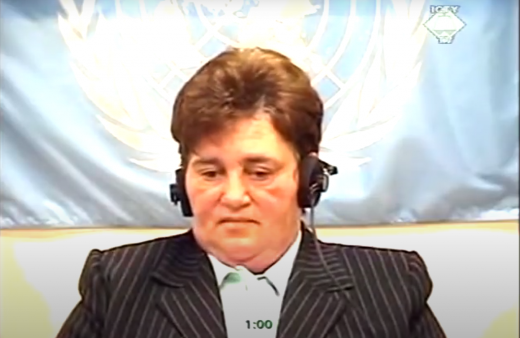 Marica Vukovi iz Zagreba svedoči na suđenju Milanu Martiću ICTY TV - 2006)