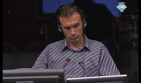 Armin Baždar tokom davanja iskaza (ICTY TV, 05.09.2011.)