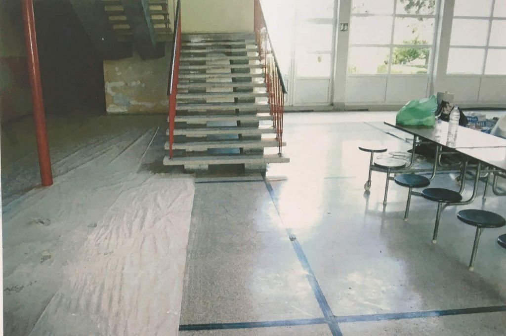 The main hall in the school building where the 1995 massacre took place. Source: Danish State Attorney.