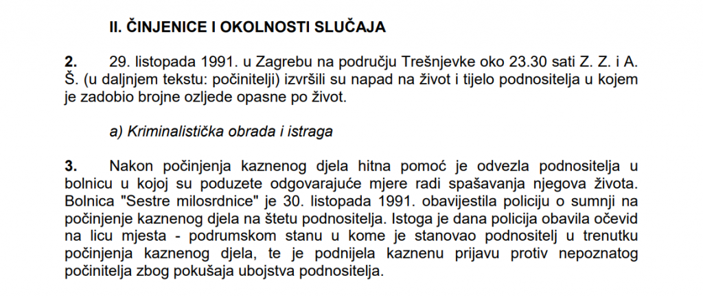 Iz Odluke Ustavnog suda o slučaju Miladina Jeremića (Izvor: Ustavni sud Republike Hrvatske)